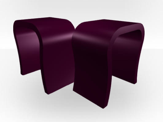 Purple Gloss Pair Of Bedside Tables Curved Zespoke   Pair Of Curved Bedside Tables Purple 4 